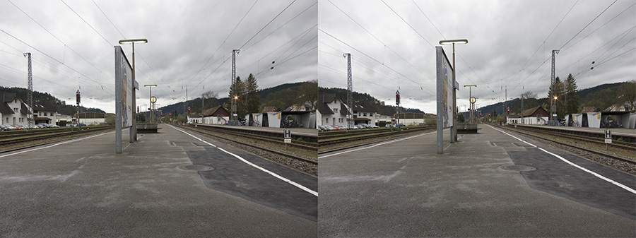 20110331_1726_IMG_0735.jpg - Bahnhof HausachKurze Anleitung: Das rechte Auge schaut auf's linke Bild, das linke Auge auf's rechte Bild - also: schielen!!!!